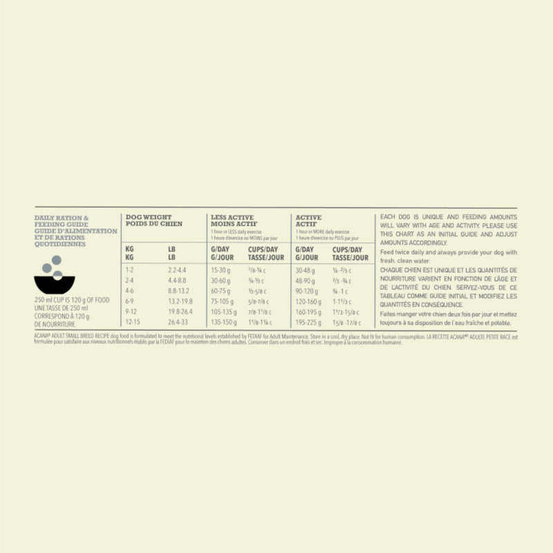 ACANA™ Adult Small Breed Dog Recipe Dry Food – Chicken, Hake