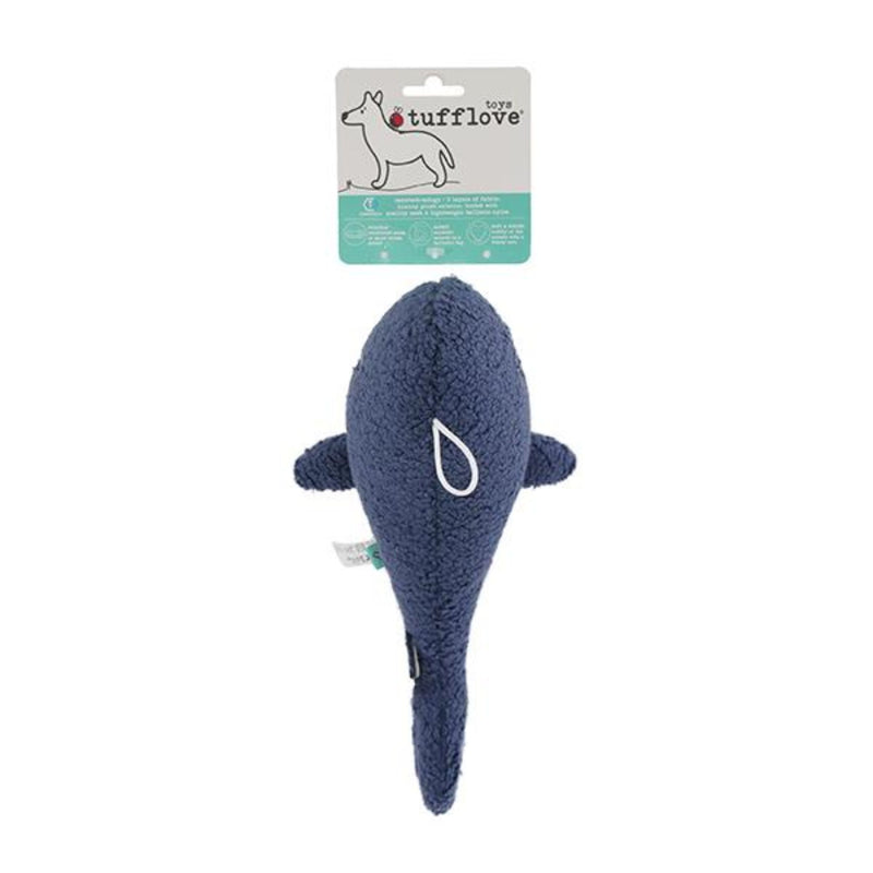 Rosewood Tufflove Whale Plush Dog Toy