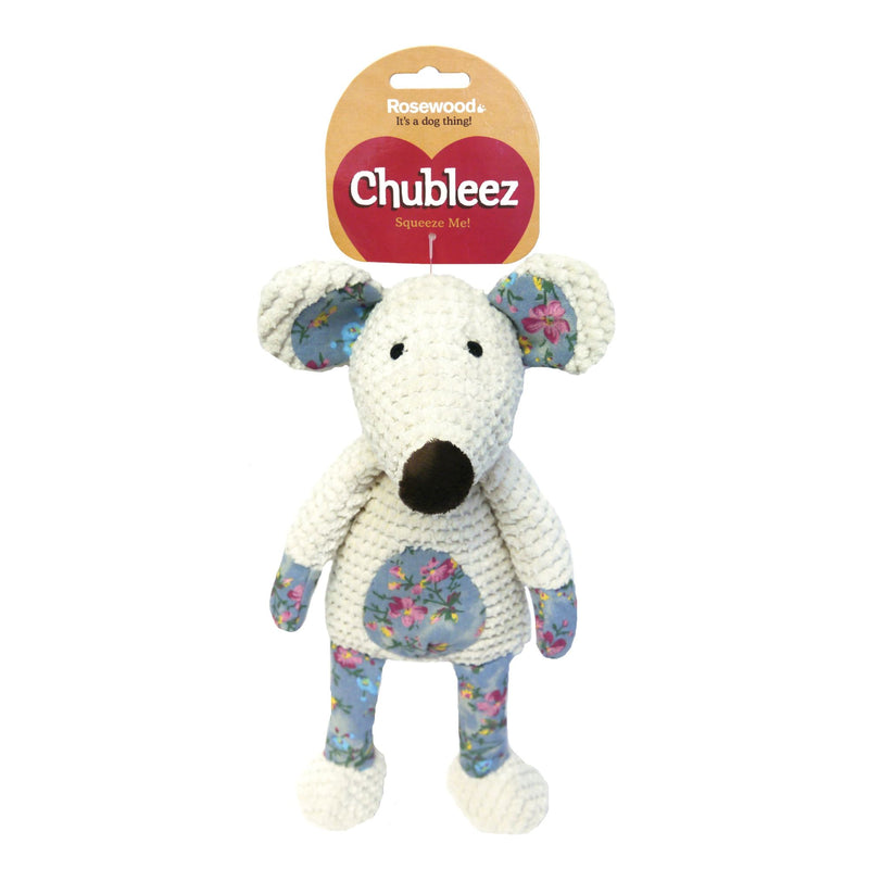Rosewood Maisie Mouse Plush Dog Toy with Squeaker 36cm