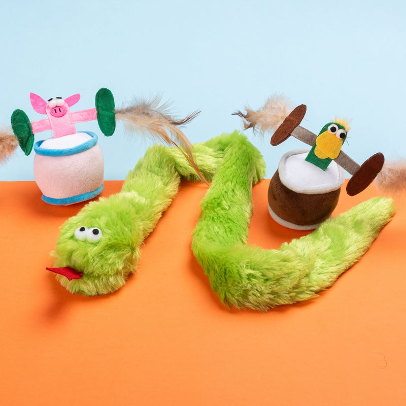 Cat’s Life Naughty Snake Interactive Feather & Plush Cat Wand Toy