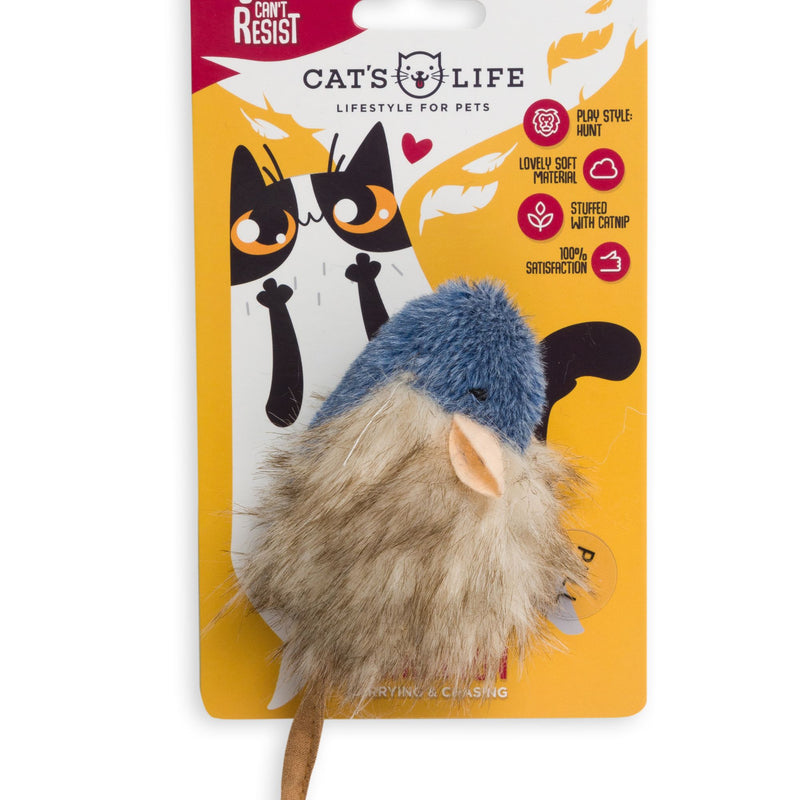 Cat’s Life Squeaky Mouse Plush Catnip Toy for Cats