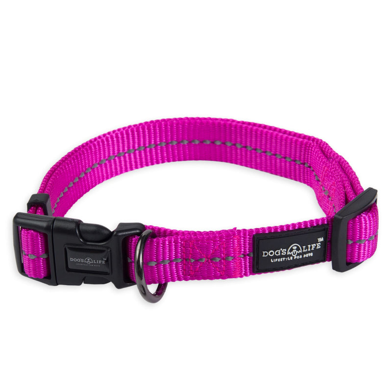 Dog's Life Supersoft Designer Webbing Comfortable & Reflective Dog Collar