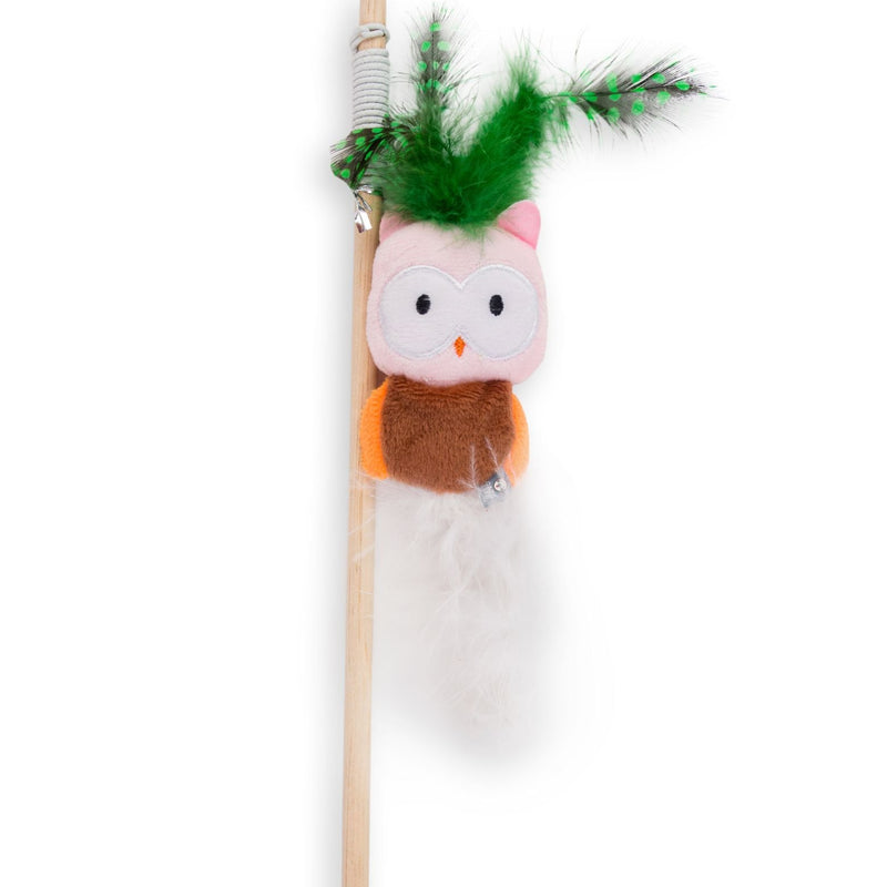Cat’s Life Cat Dangler Owl Toy White Feather, 24cm