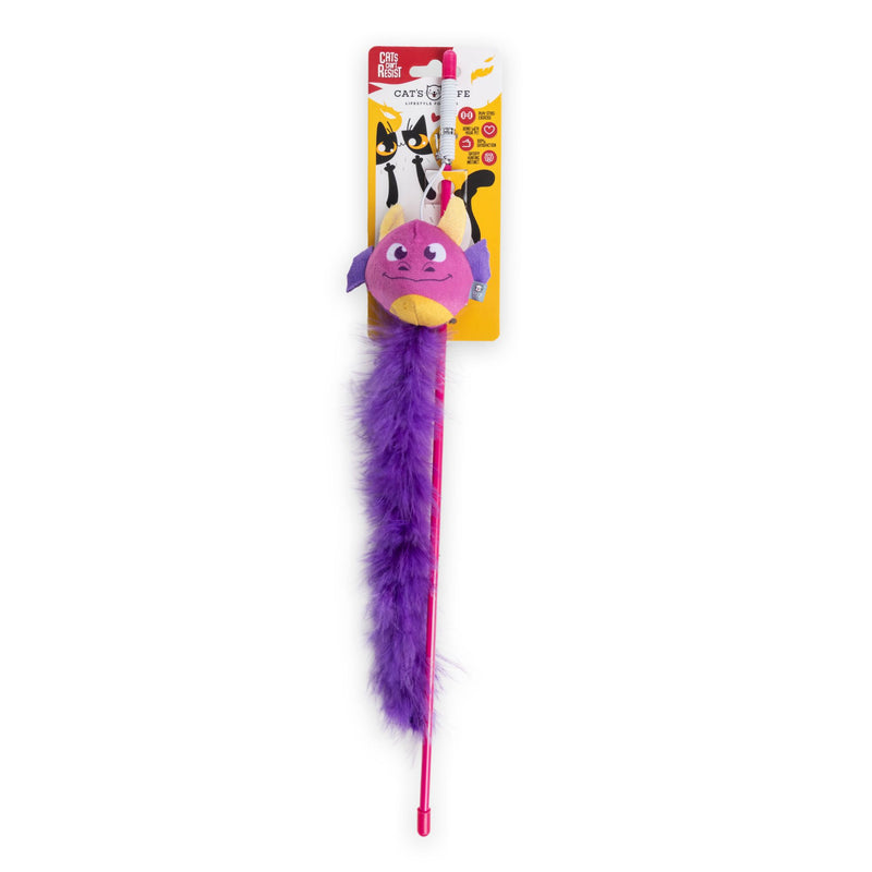 Cat’s Life Dangler Flying Dragon Feather Wand Cat Toy, 45cm
