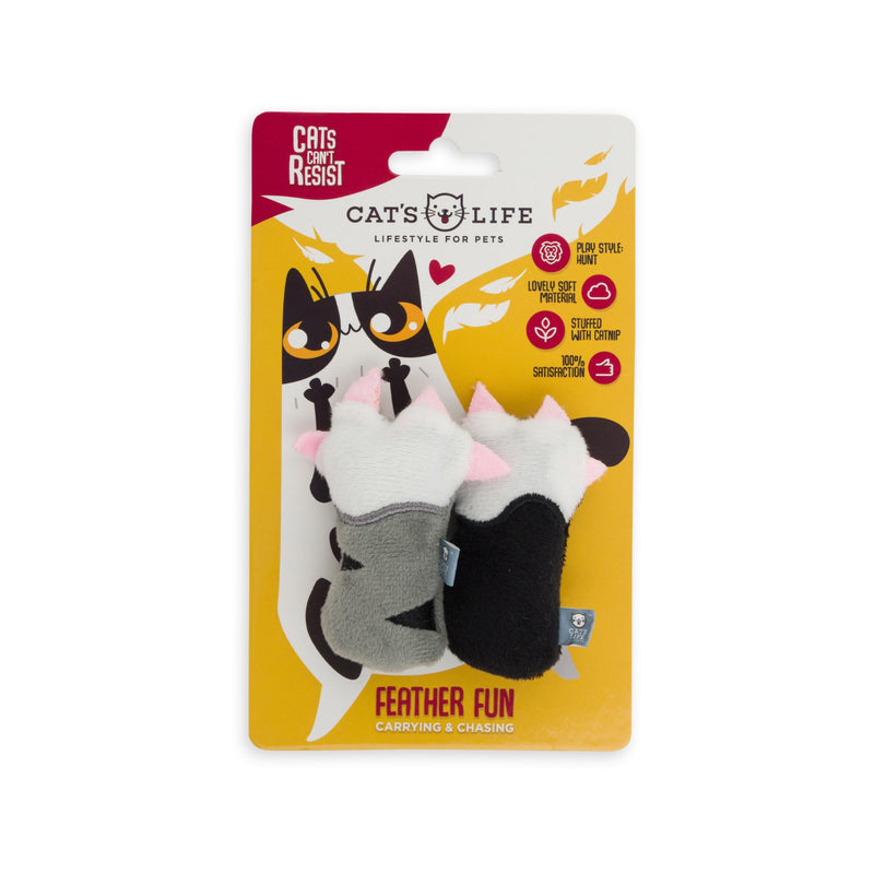 Cat’s Life Kittie Paws Paws Plush Catnip Toy for Interactive Play