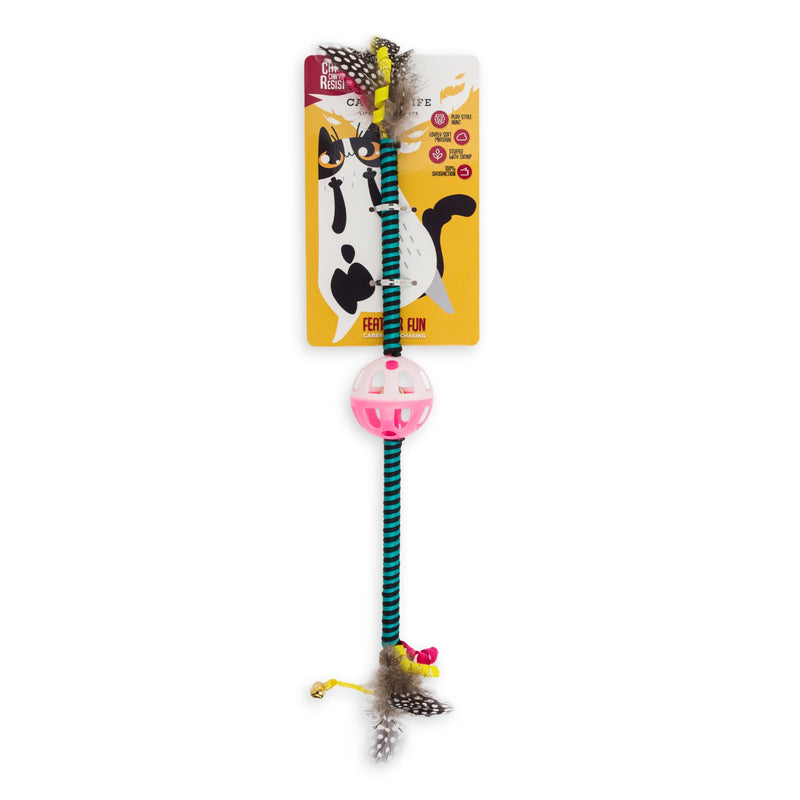 Cat’s Life Double Ends Feather Wand Indie Bird Catnip Toy, 13cm