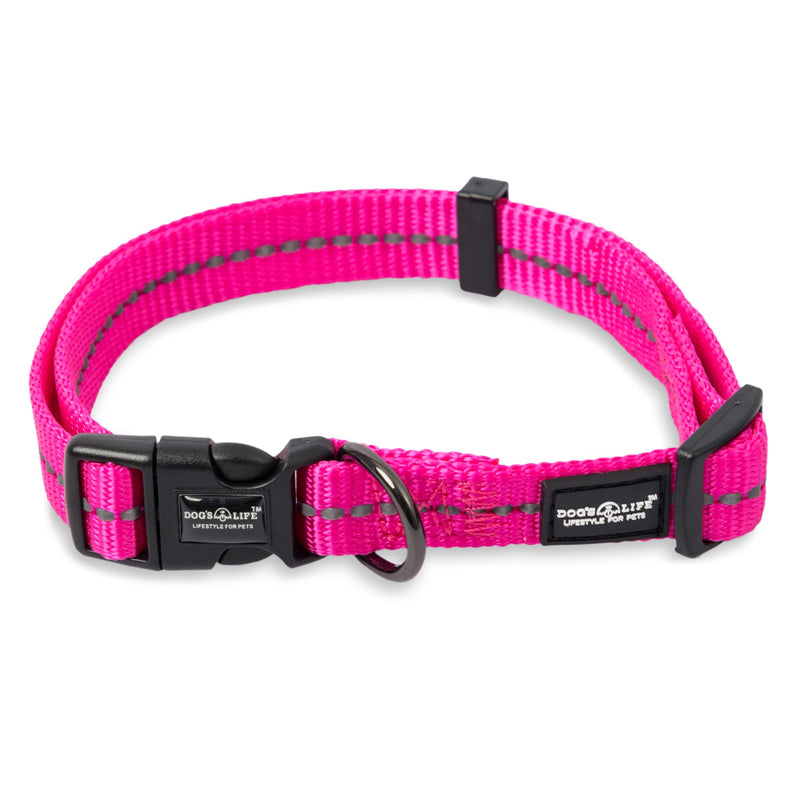 Dog's Life Supersoft Designer Webbing Comfortable & Reflective Dog Collar