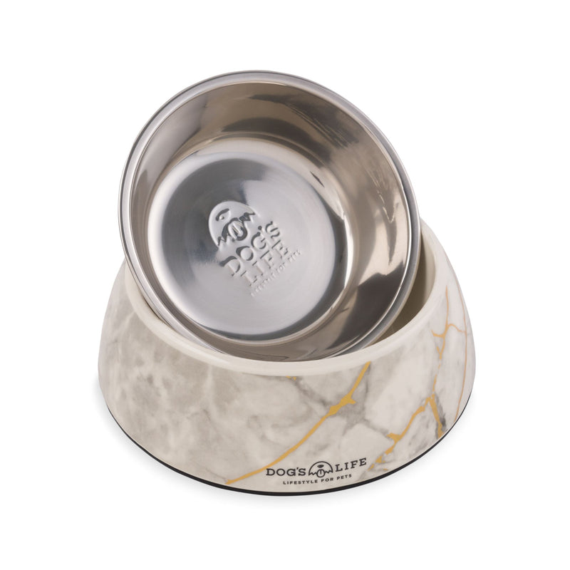 Dog's Life Stainless Steel Melamine Dog & Cat Bowl