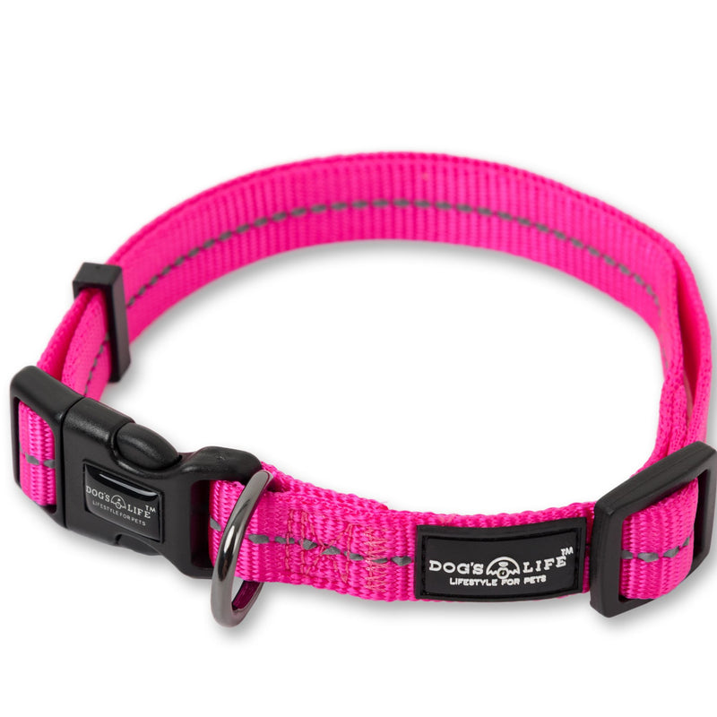 Dog's Life Supersoft Designer Webbing Comfortable & Reflective Dog Collar