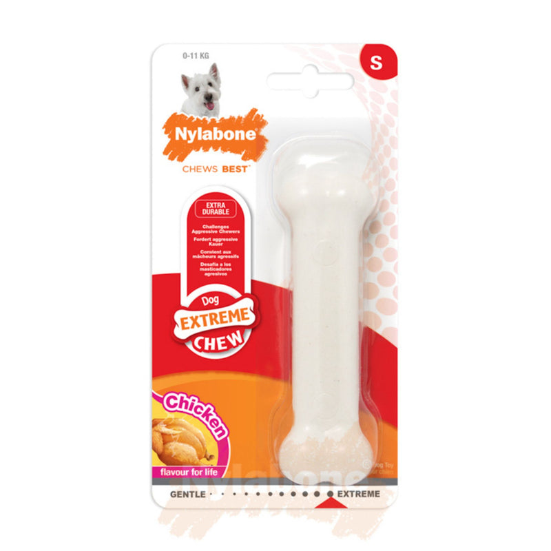 Nylabone Extreme Bone Chew – Chicken or Bacon Flavour