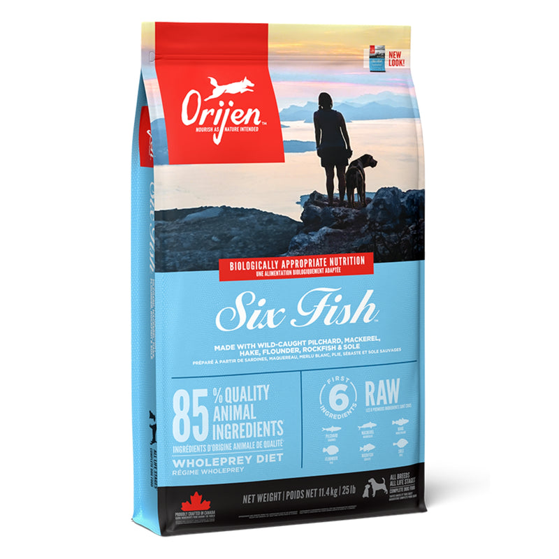 ORIJEN™ Six Fish Dog – Complete Dry Food for Dogs of All Breeds & Lifestages