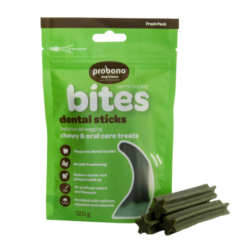 Probono Semi-Moist Dental Sticks Dog Treats