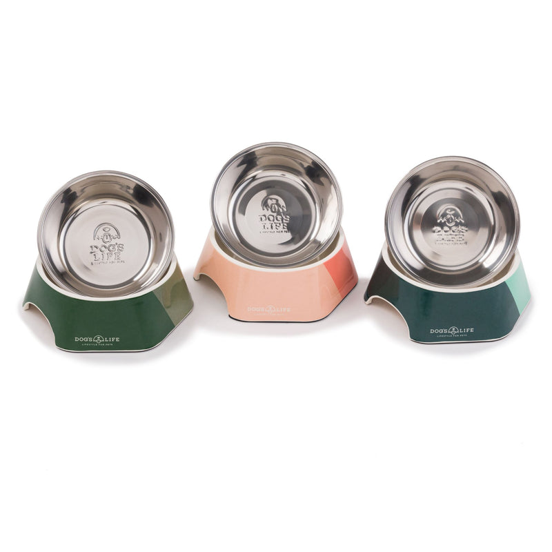 Dog's Life Stainless Steel Melamine Dog & Cat Bowl