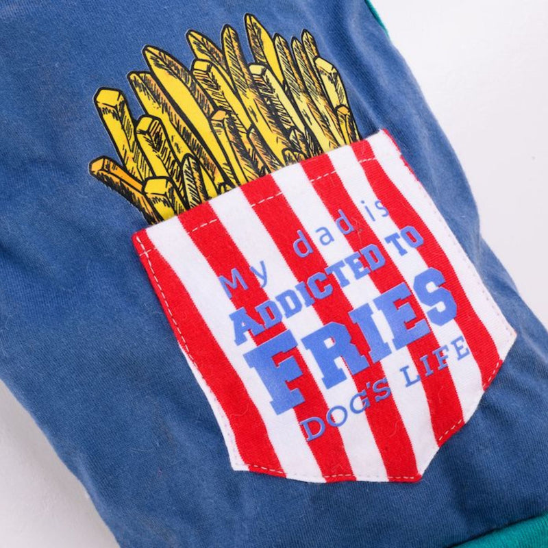 Dog's Life "My Dad is Addicted to Fries" Doggy Tee Cotton Dog Shirt