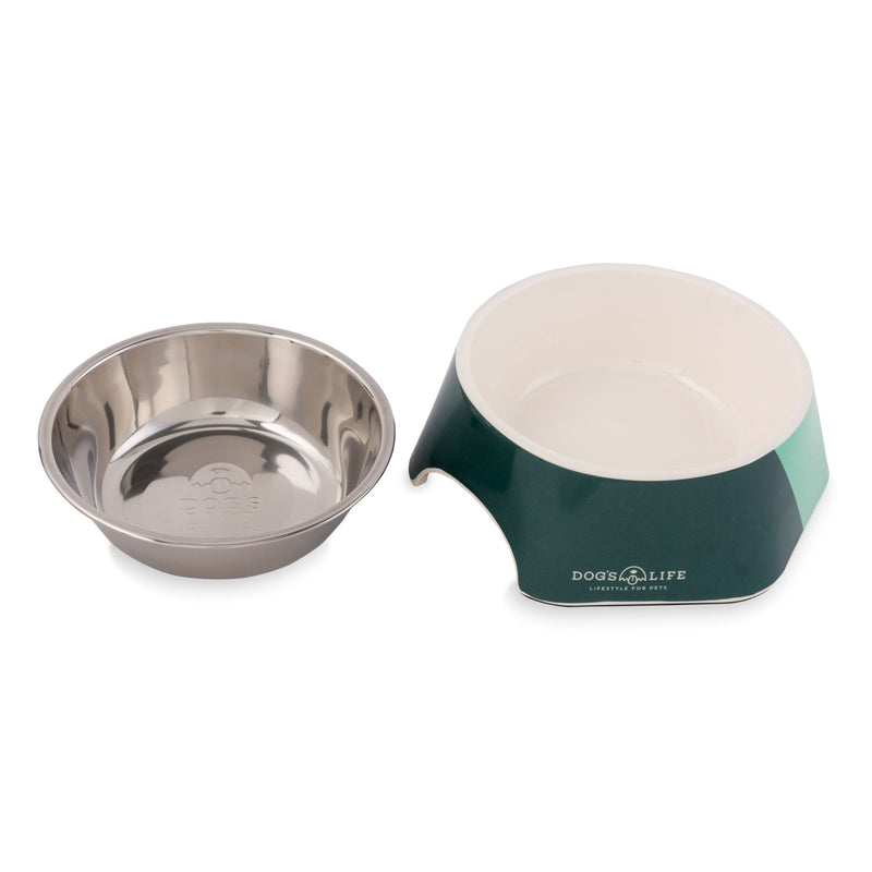 Dog's Life Stainless Steel Melamine Dog & Cat Bowl