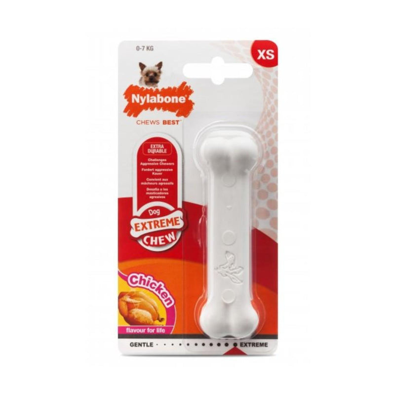 Nylabone Extreme Bone Chew – Chicken or Bacon Flavour