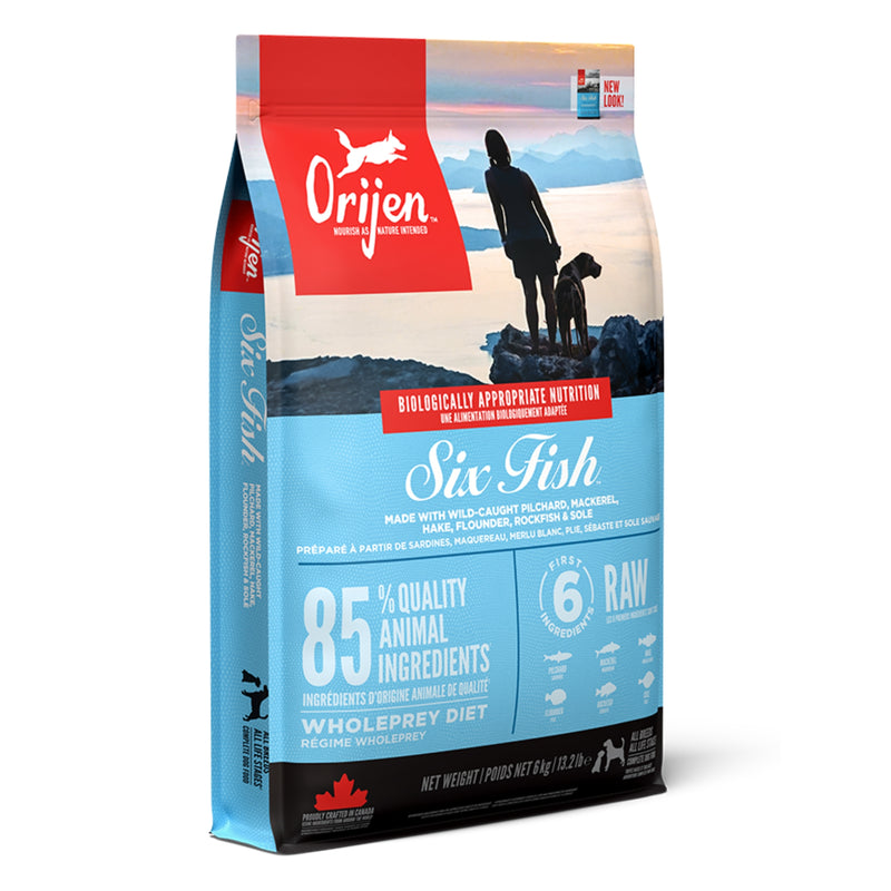 ORIJEN™ Six Fish Dog – Complete Dry Food for Dogs of All Breeds & Lifestages