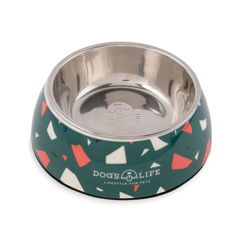 Dog's Life Stainless Steel Melamine Dog & Cat Bowl