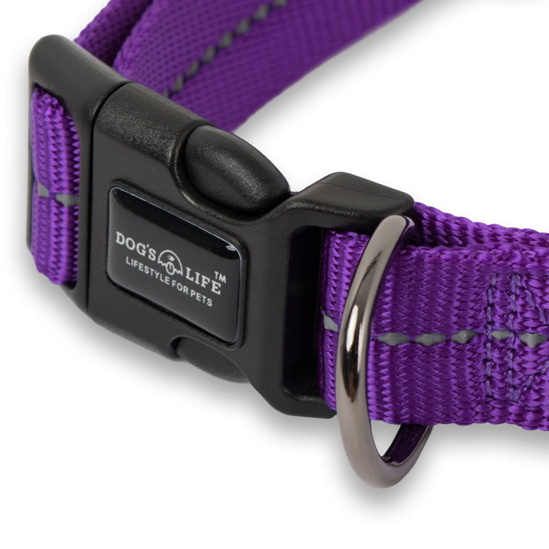 Dog's Life Supersoft Designer Webbing Comfortable & Reflective Dog Collar