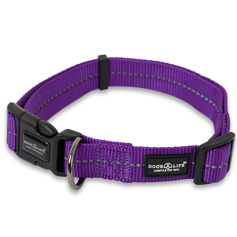 Dog's Life Supersoft Designer Webbing Comfortable & Reflective Dog Collar