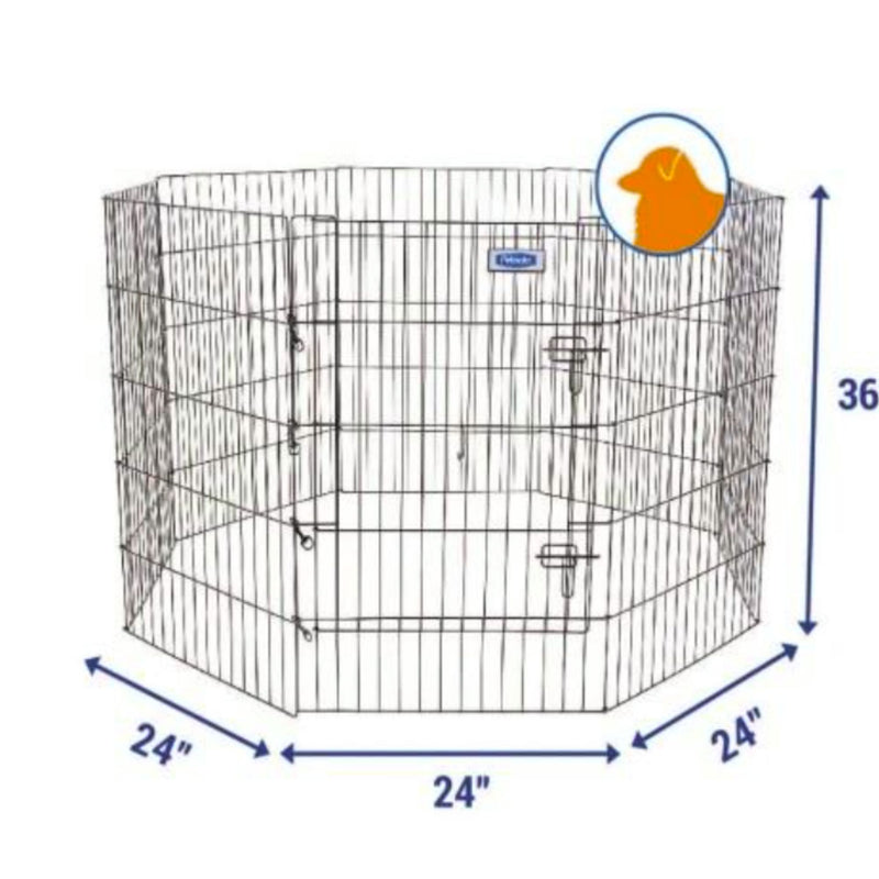 Petmate Exercise Pen with Door – Portable Indoor & Outdoor Enclosure for Pets