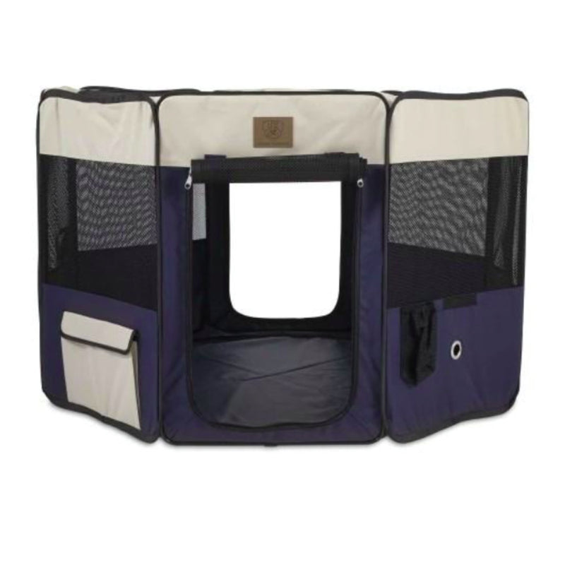 Petmate Precision Soft Side Play Yard – Foldable Water-Resistant Playpen for Pets