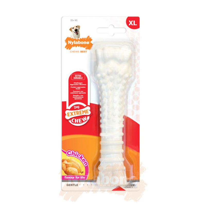 Nylabone Extreme Bone Chew – Chicken or Bacon Flavour