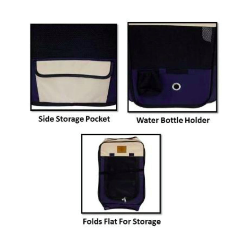 Petmate Precision Soft Side Play Yard – Foldable Water-Resistant Playpen for Pets