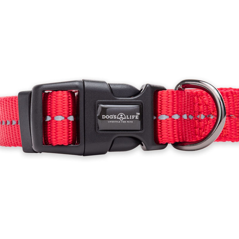 Dog's Life Supersoft Designer Webbing Comfortable & Reflective Dog Collar
