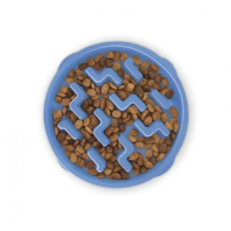 Outward Hound Fun Feeder Blue Large Slow Feeder Dog Bowl
