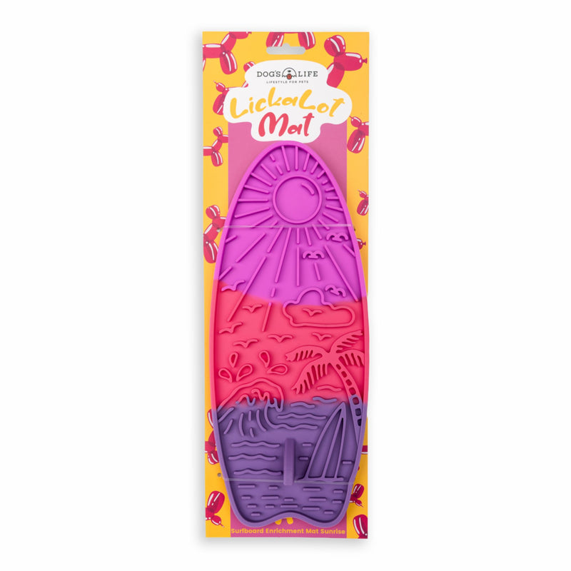 Dog’s Life Lickalot Surfboard Enrichment Mat – Sunrise & Sunset