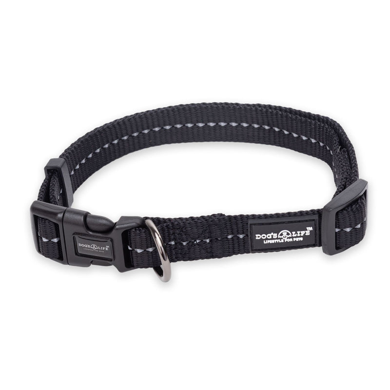 Dog's Life Supersoft Designer Webbing Comfortable & Reflective Dog Collar
