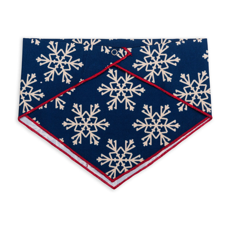 Dog’s Life Bandana – Christmas Snowflakes Navy