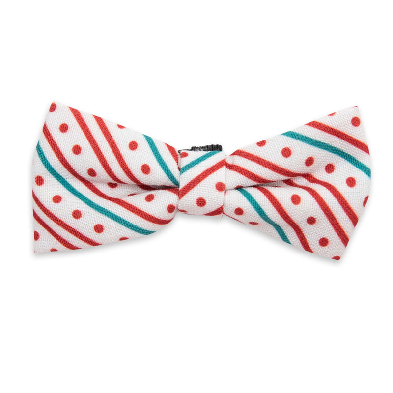 Dog’s Life Bow Tie – Candy Stripe White