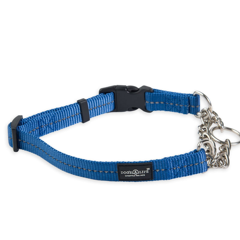 Dog's Life Reflective Martingale Chain Dog Collar Adjustable & Durable
