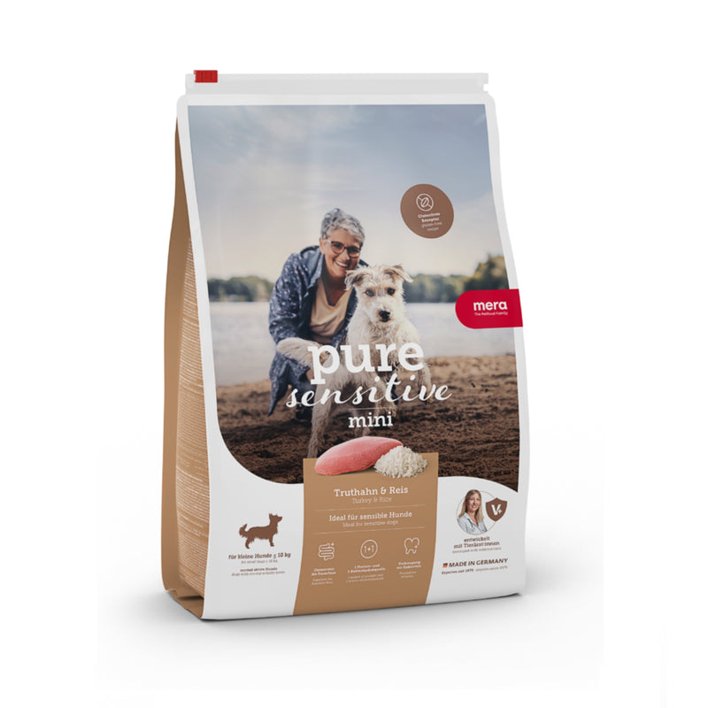 MERA PURE Sensitive MINI Turkey & Rice Hypoallergenic Adult Dog Food – 4kg