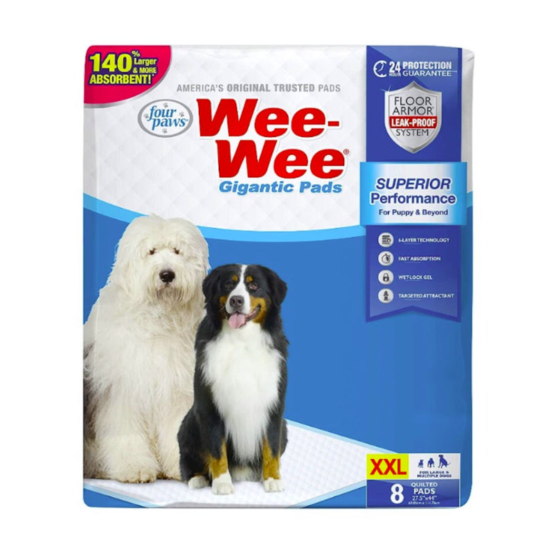 Wee-Wee Gigantic Superior Performance Dog Training Pads - 8 Pack 70x112 cm