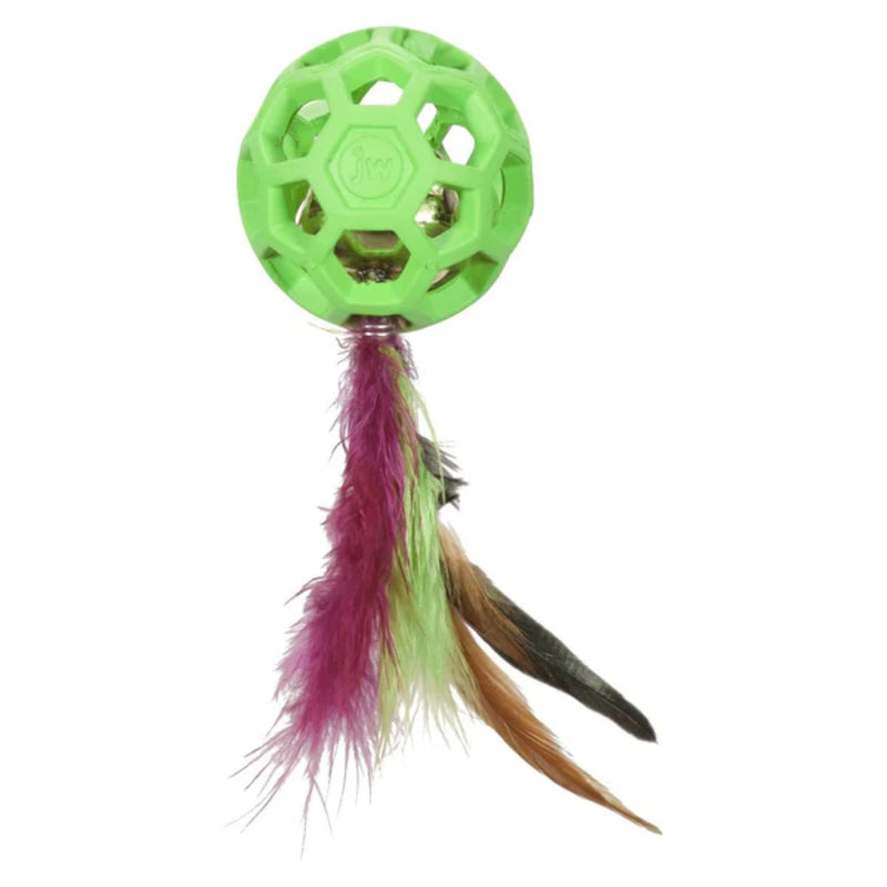 JW Cataction Feather Ball Cat Toy with Bell