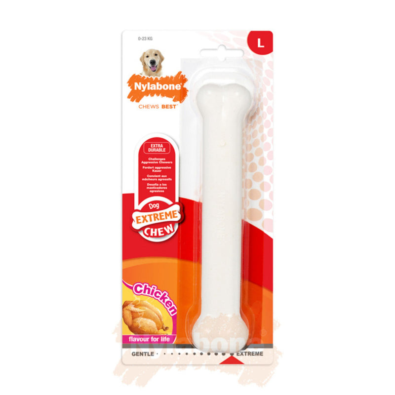 Nylabone Extreme Bone Chew – Chicken or Bacon Flavour