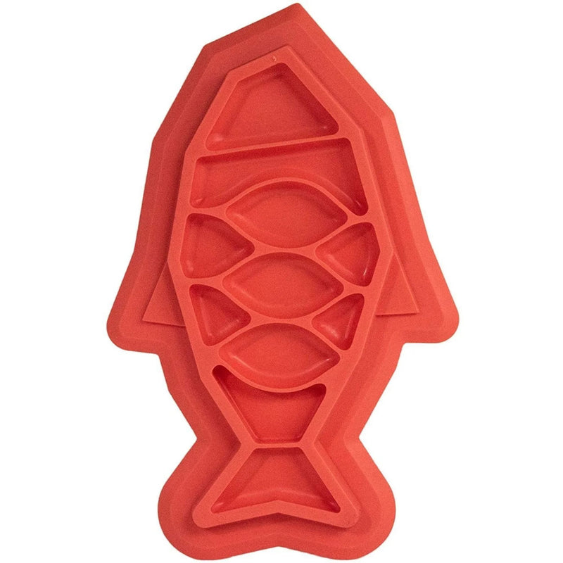 Outward Hound Cat Fishy Fun Feed Mat – Red