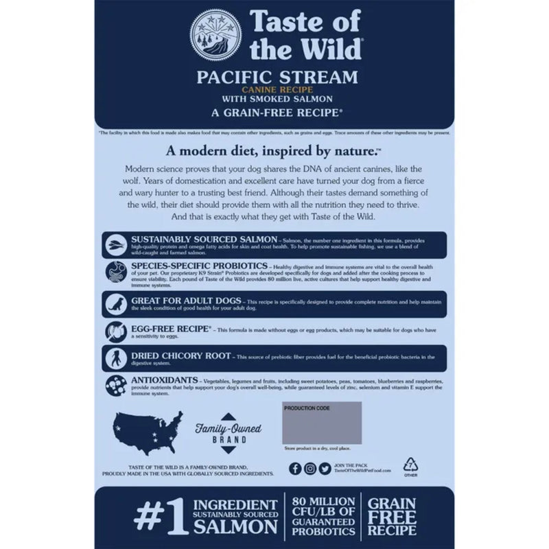 Taste of the Wild Canine Pacific Stream Adult Formula – Smoked Salmon