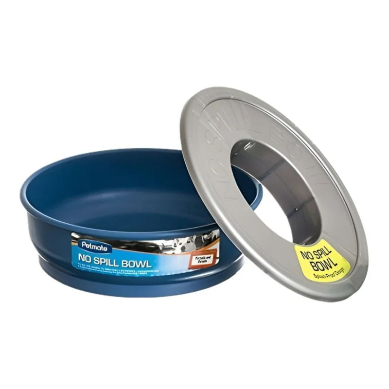 Petmate No Spill Travel Bowl Blue