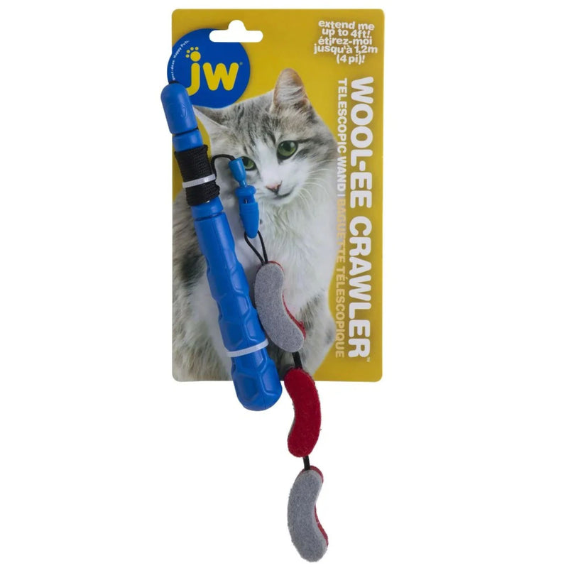 JW Cataction Wool-ee Crawler Telescopic Cat Wand