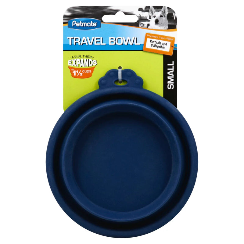 Petmate Silicone Round Collapsible Travel Bowl