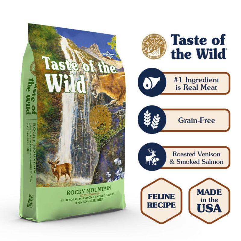 Taste of the Wild Feline Rocky Mountain All Life Stages Formula – Roasted Venison & Smoked Salmo
