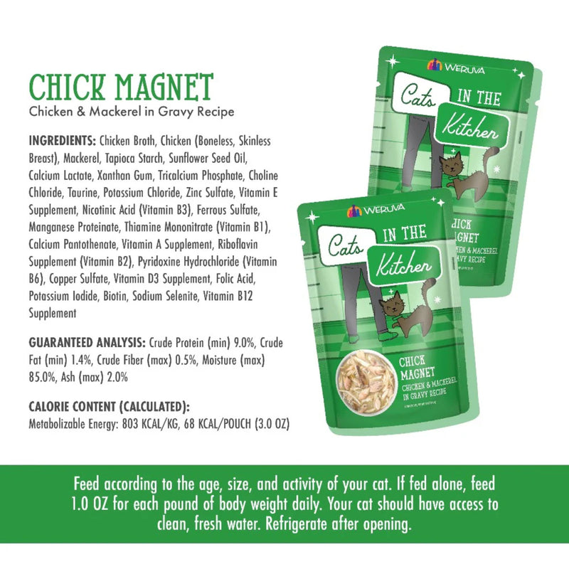 Weruva Cats in the Kitchen – Chick Magnet Chicken & Mackerel in Gravy