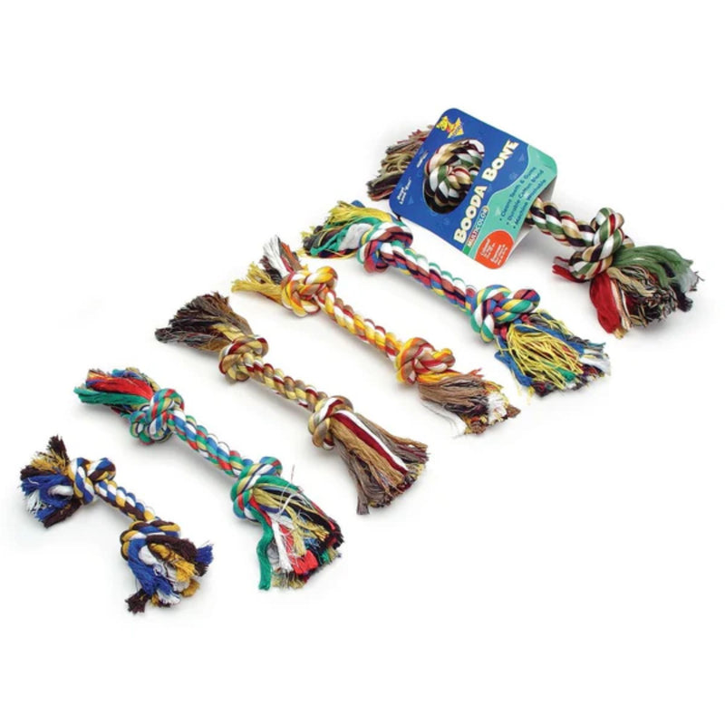Petmate Booda 2-Knot Rope Bone – Multicolour