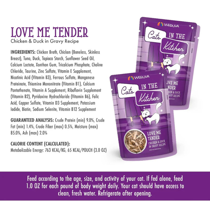 Weruva Cats in the Kitchen – Love Me Tender Chicken & Duck in Gravy