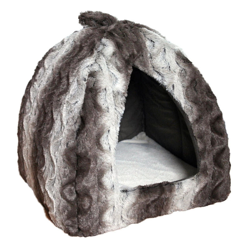 Rosewood Snuggle Plush Pyramid Pet Bed