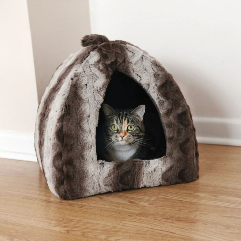 Rosewood Snuggle Plush Pyramid Pet Bed